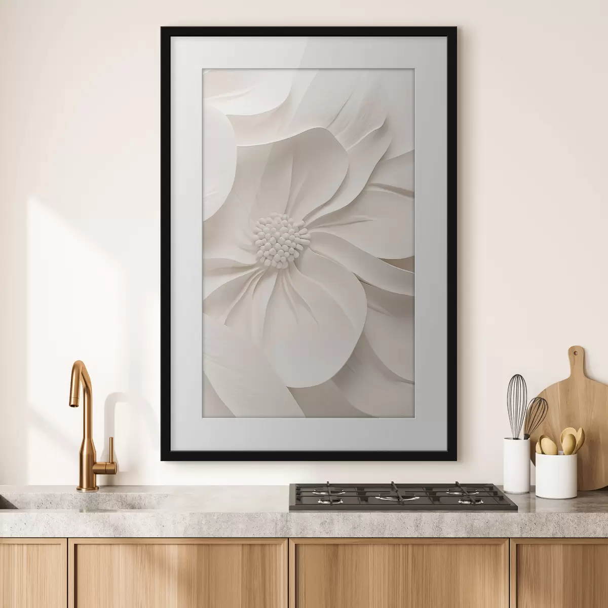 Poster Fiore aperto in rilievo f50400