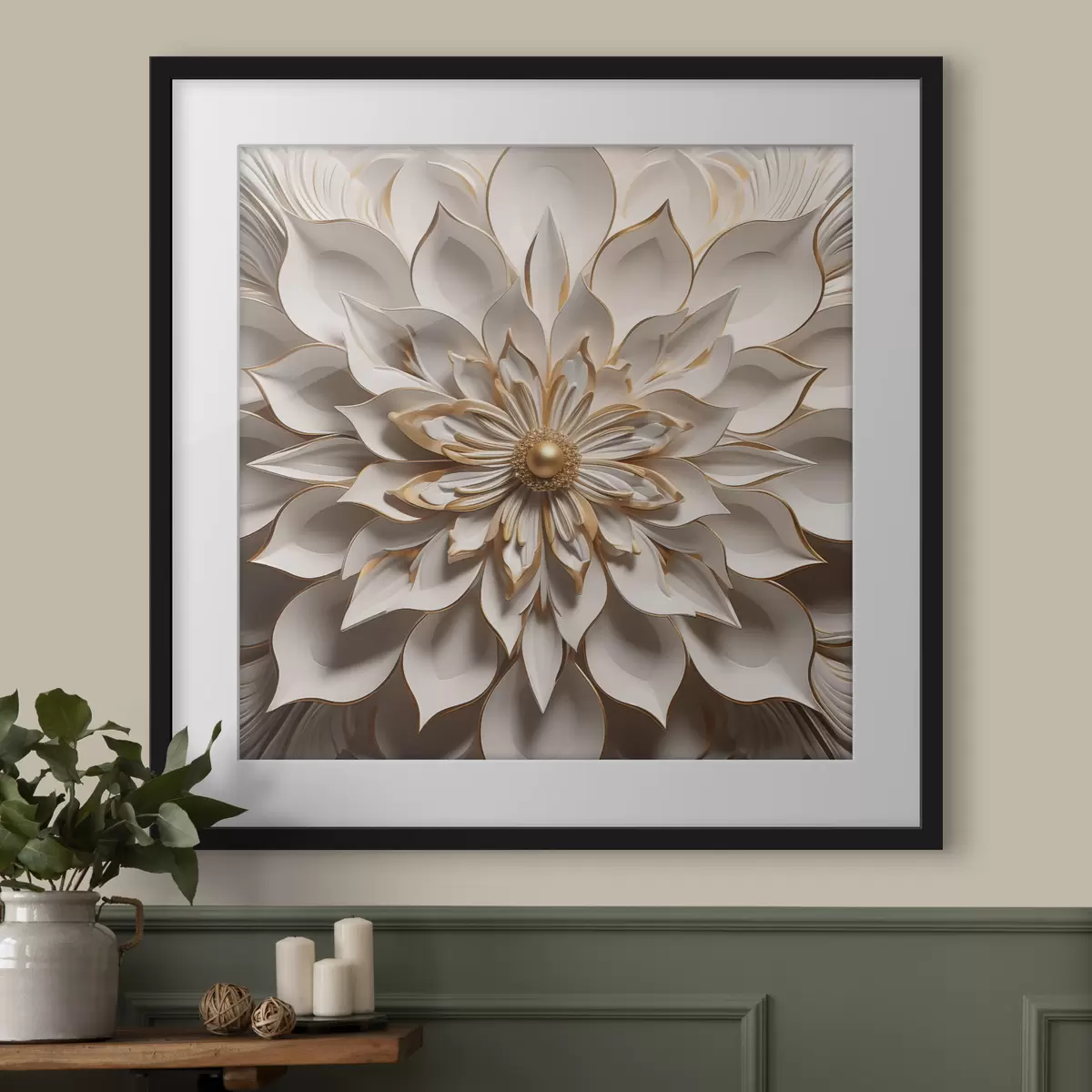 Poster Dalia reale con tocchi color ambra f50401