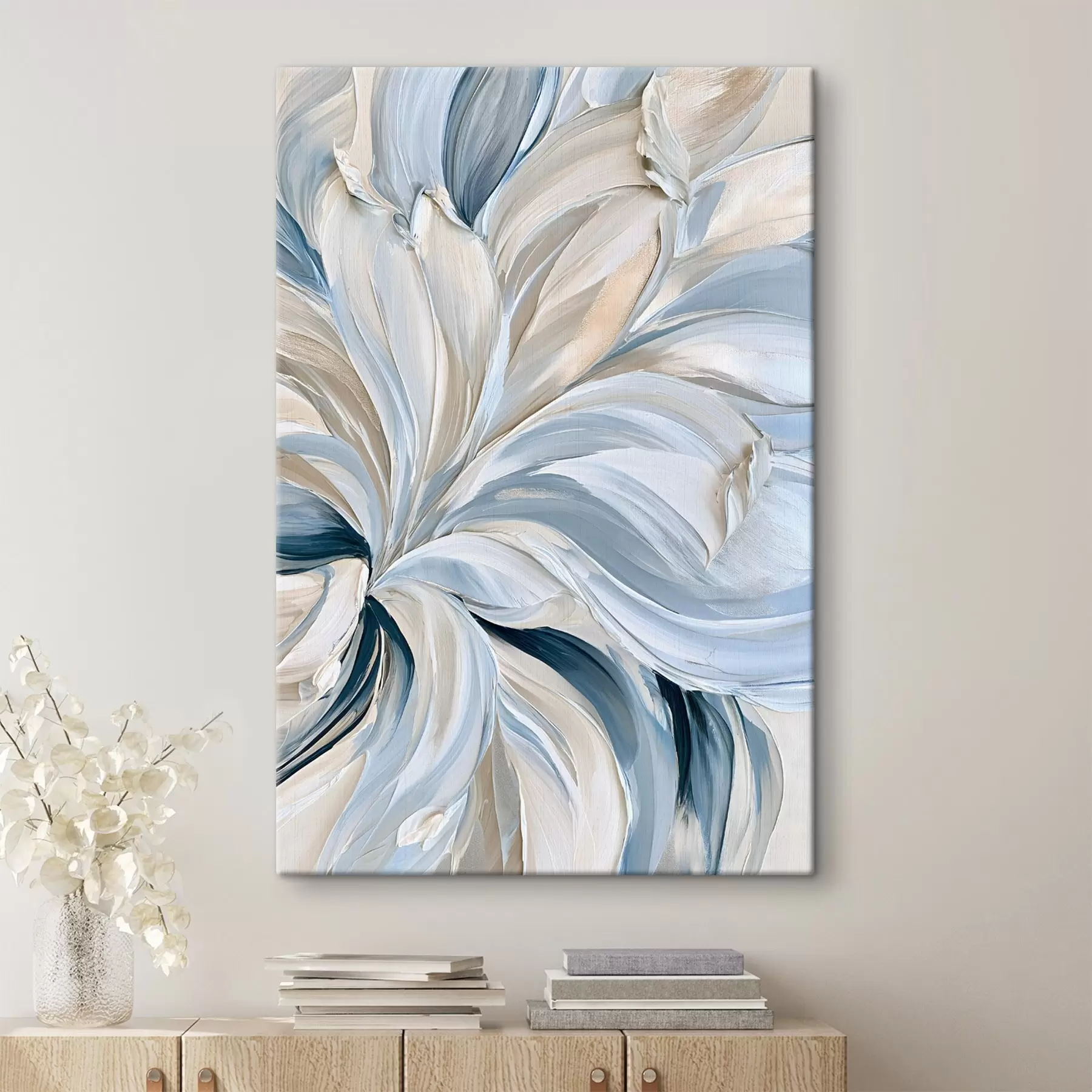 Quadro Pittoresche pennellate nei toni del blu nr. s50469