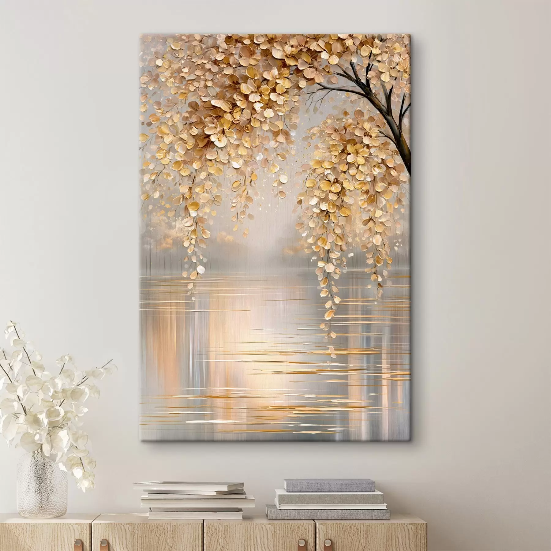 Quadro Ramo dorato sull’acqua nr. s50472
