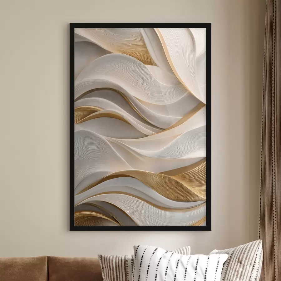 carta da parati Onde eleganti dall'effetto voluminoso nr. f50465