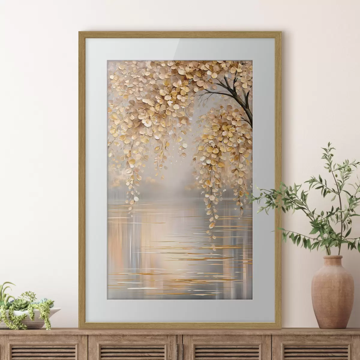 Poster Ramo dorato sull’acqua f50472