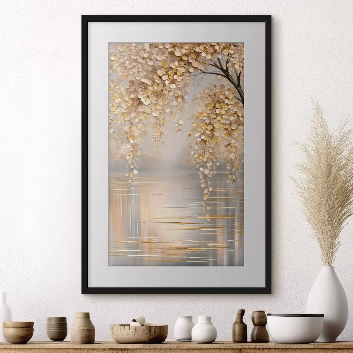 Poster Ramo dorato sull’acqua f50472