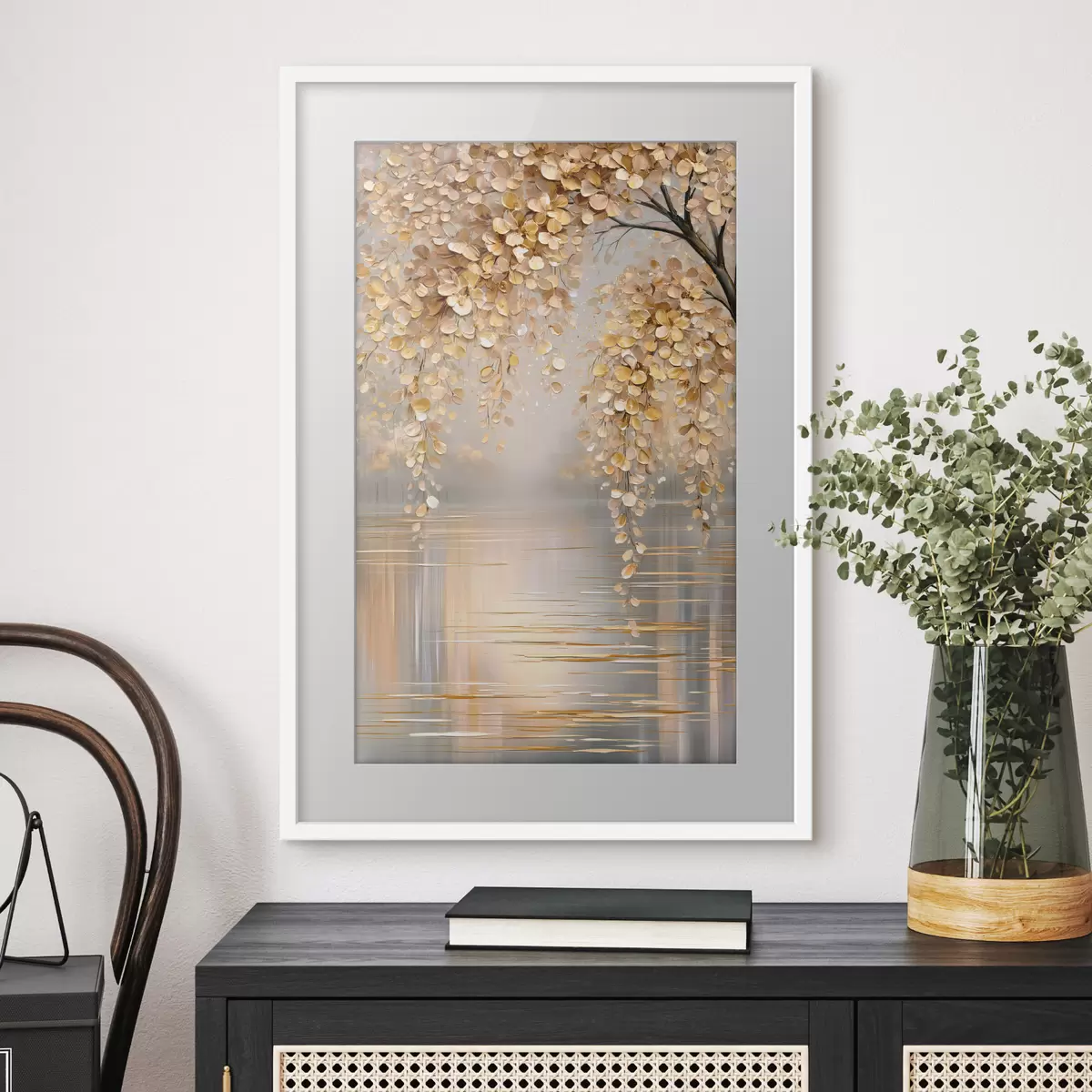 Poster Ramo dorato sull’acqua f50472