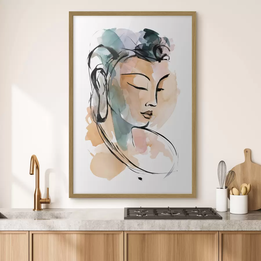 carta da parati Un disegno del Buddha in stile acquerello nr. f50481