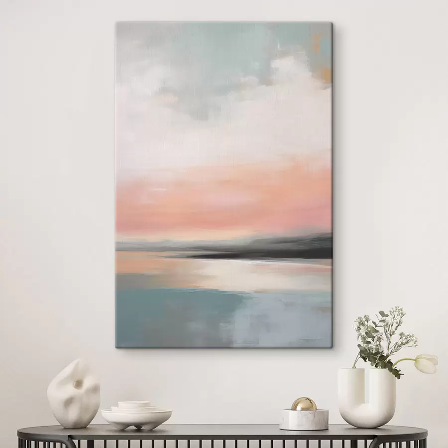 carta da parati Paesaggio marino astratto e minimalista con una delicata tavolozza di colori pastello nr. s50640