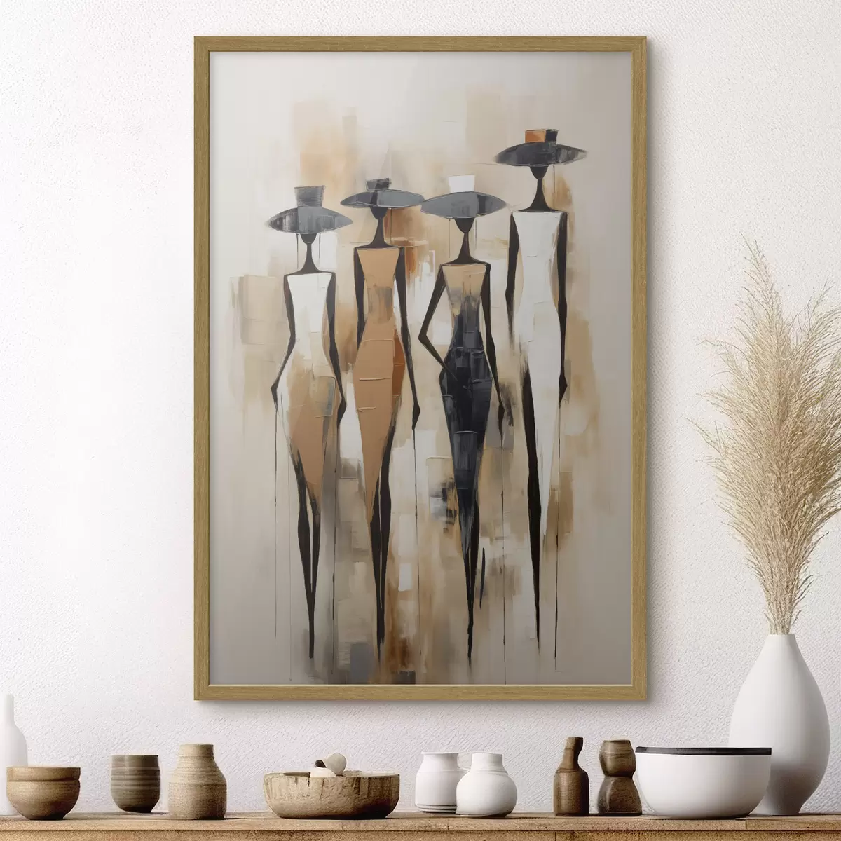 Poster Figure slanciate con cappelli f50665