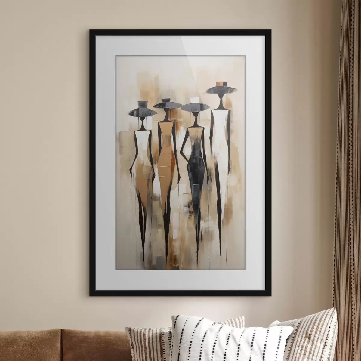 Poster Figure slanciate con cappelli f50665