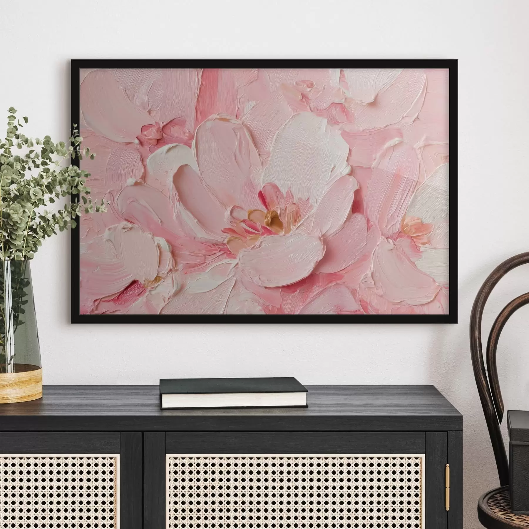 carta da parati Petali rosa con una trama particolare di fiori grandi nr. f50585
