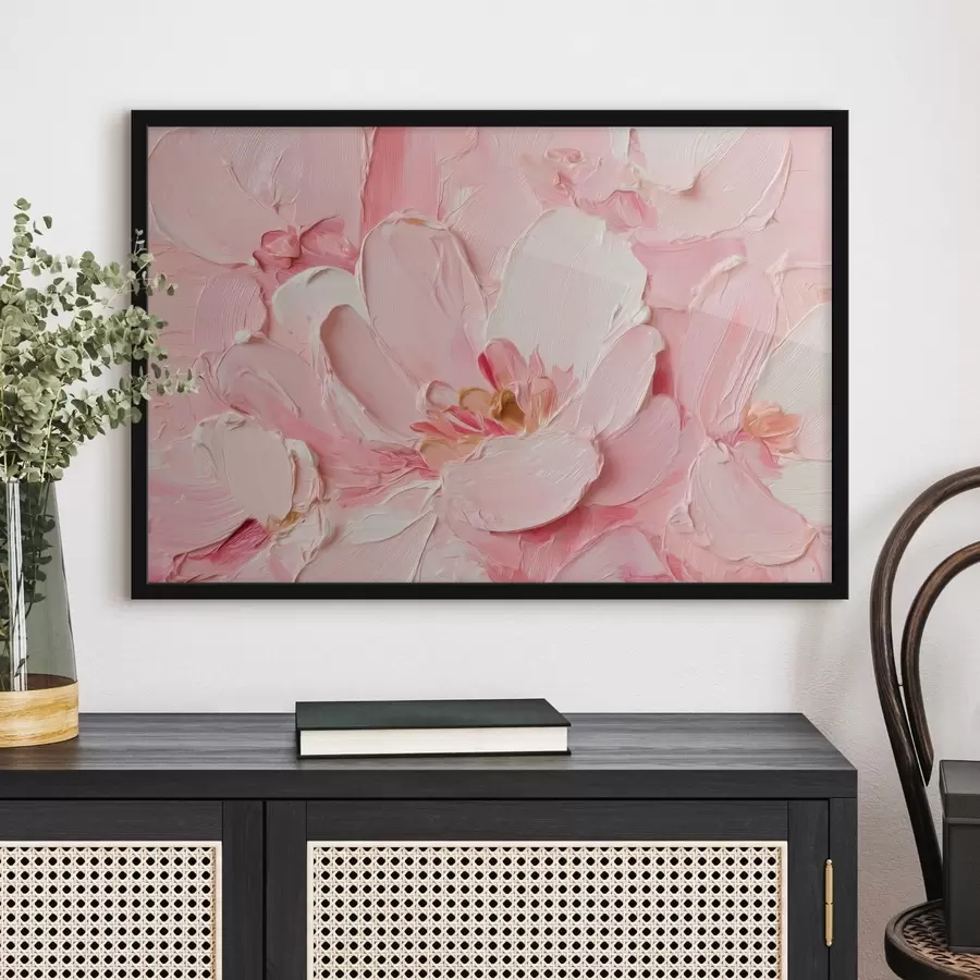 carta da parati Petali rosa con una trama particolare di fiori grandi nr. f50585