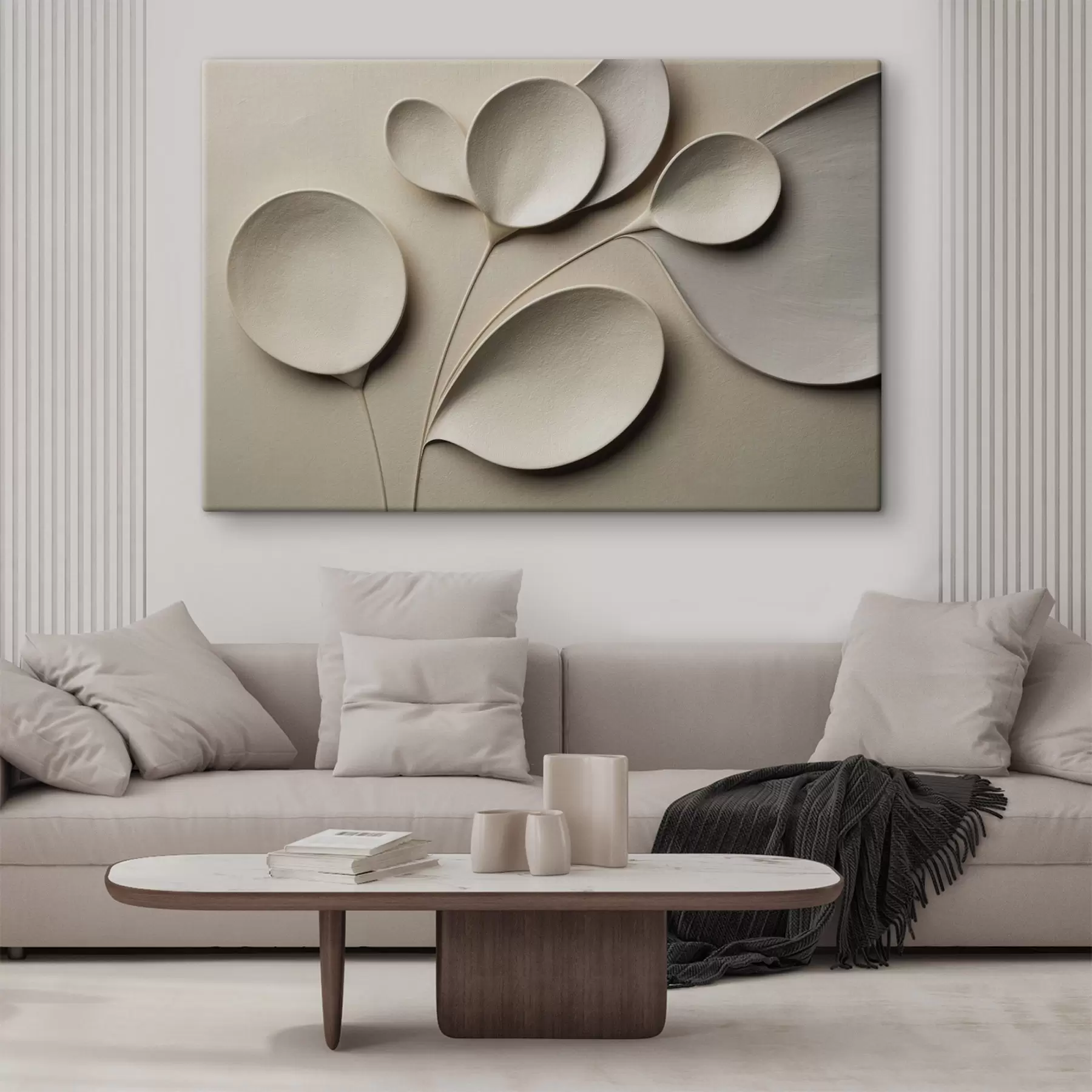 carta da parati Una composizione minimalista e lineare in una palette di colori beige chiaro nr. s50015