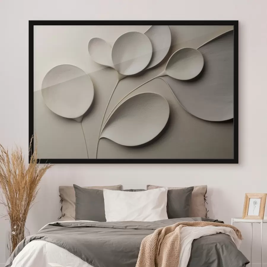 carta da parati Una composizione minimalista e lineare in una palette di colori beige chiaro nr. f50015