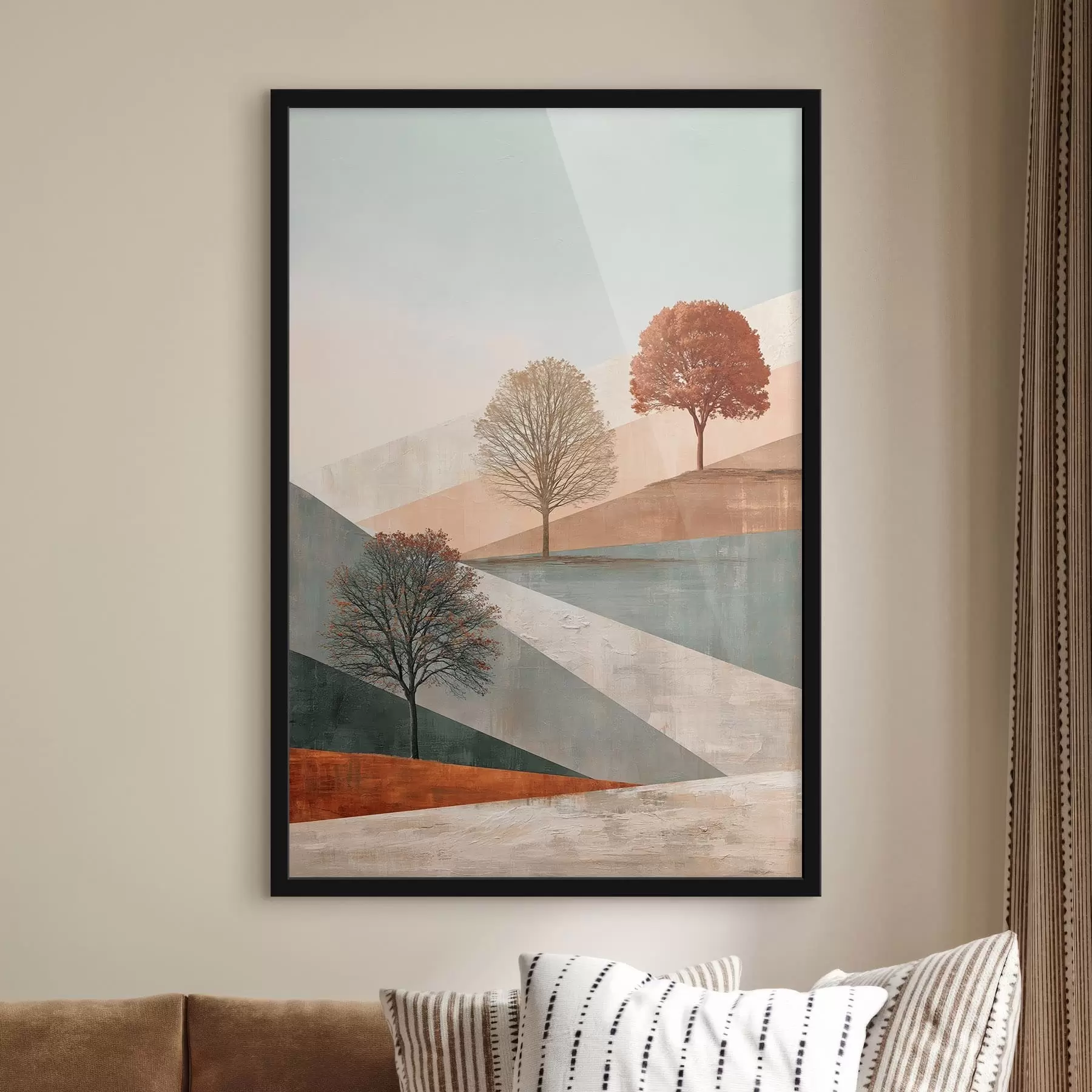 carta da parati Paesaggio astratto con alberi nr. f50570