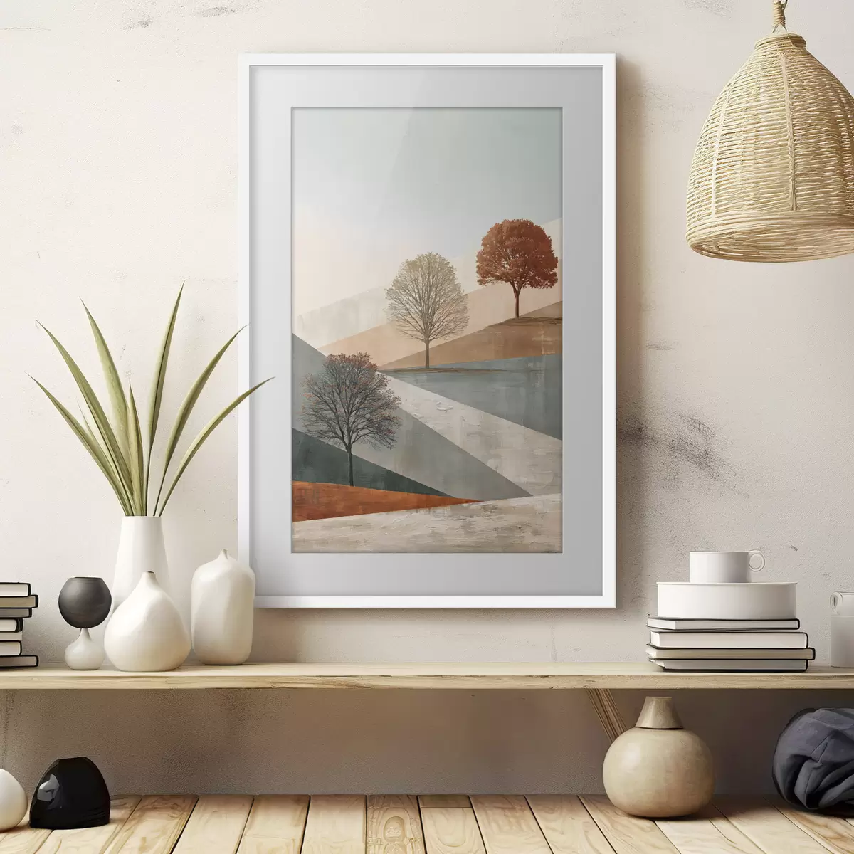 Poster Paesaggio astratto con alberi f50570