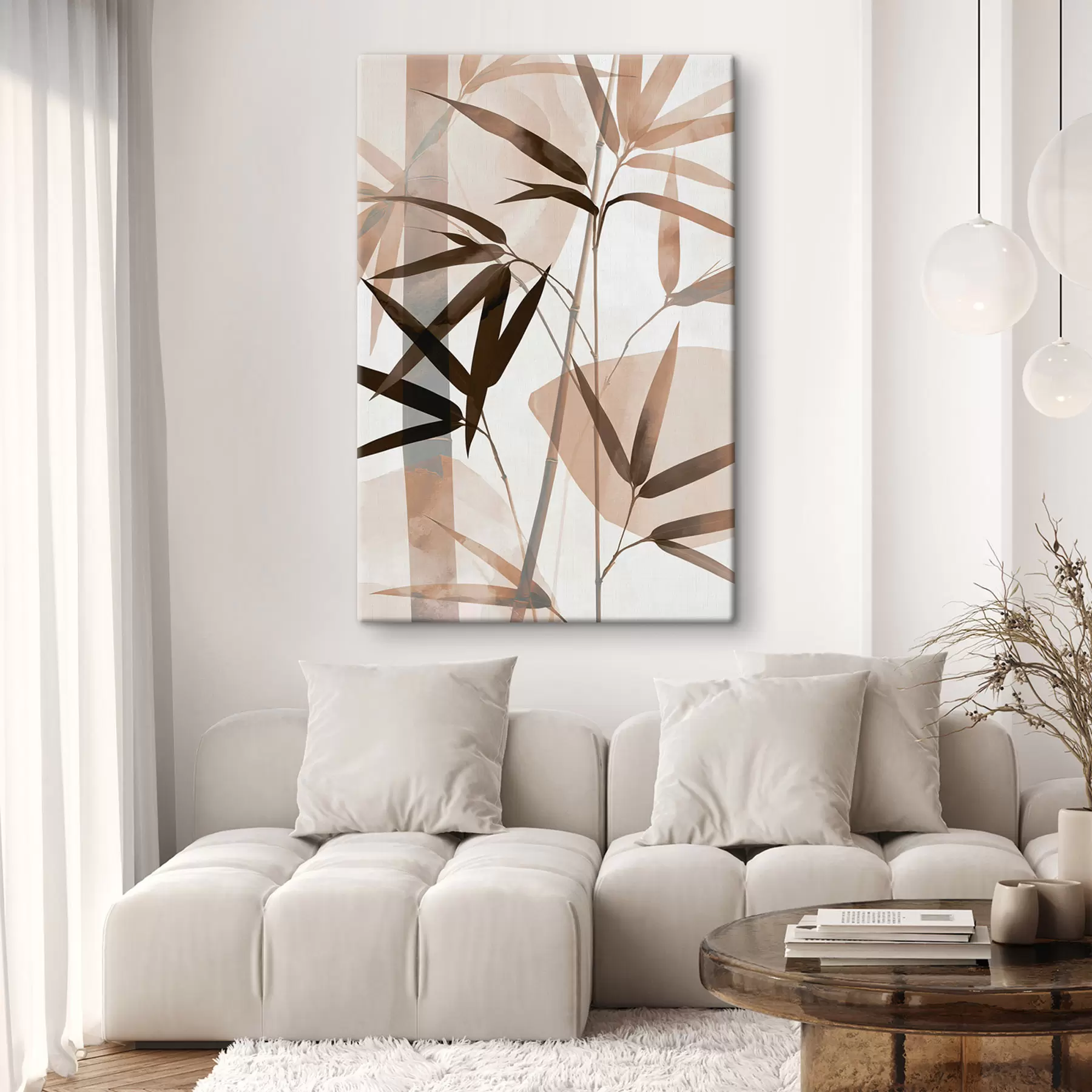 Quadro Bambù tra ombre seppia nr. s50574