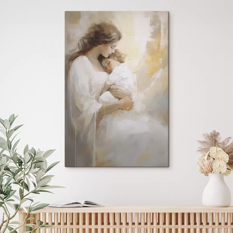 carta da parati Giovane donna con un bambino, riproduzione di un dipinto nr. s50674