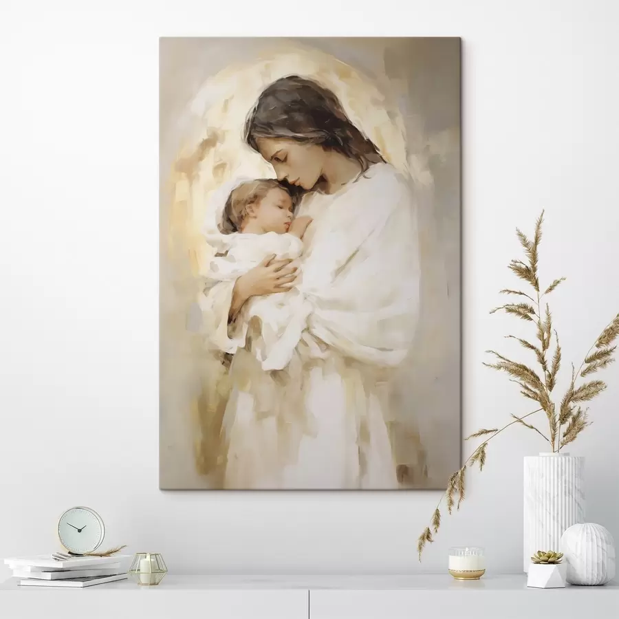 carta da parati Donna con bambino, riproduzione di un dipinto nr. s50675