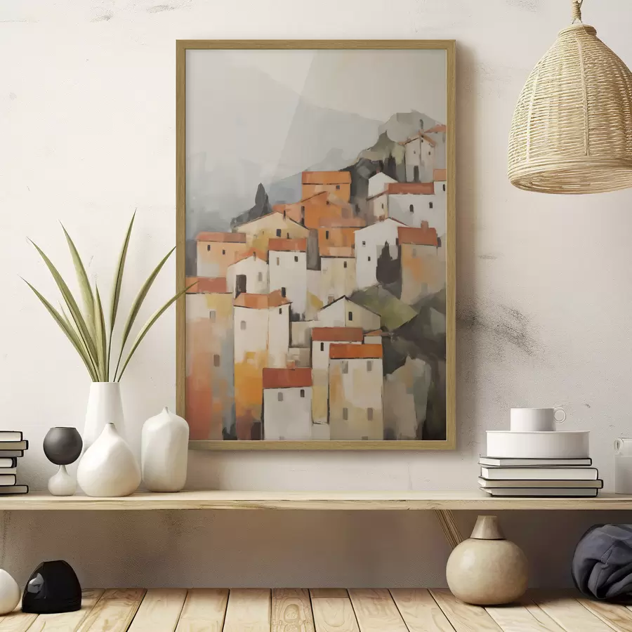 carta da parati Case, pittura in stile imitativo nr. f50772