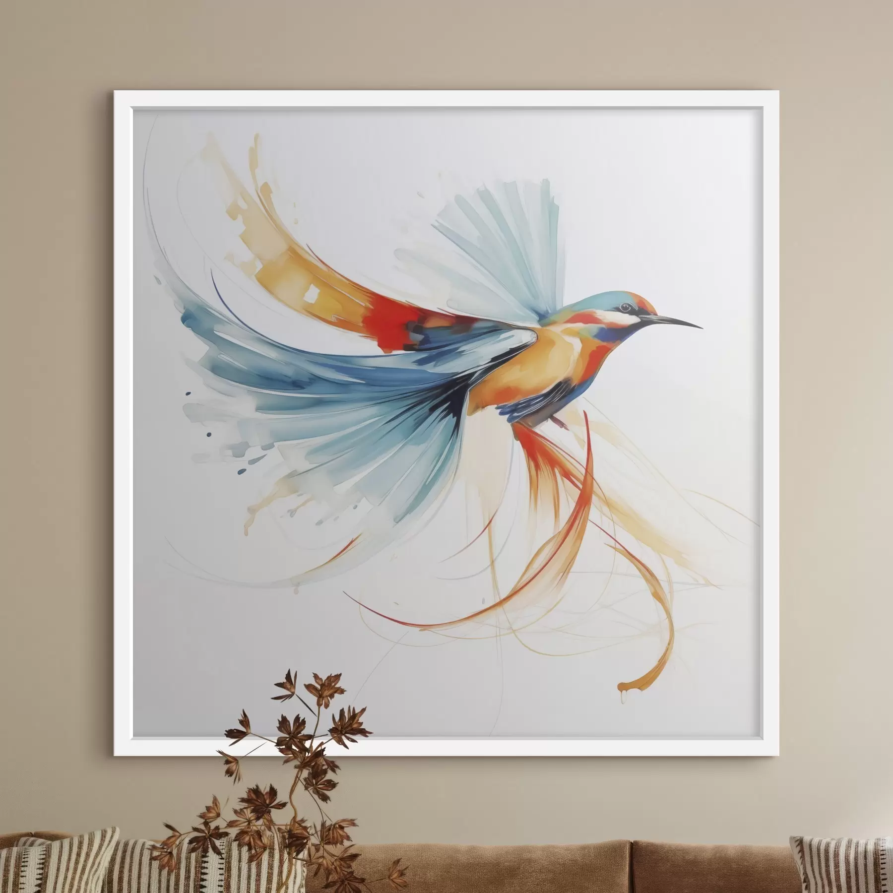 carta da parati Uccello astratto, imitazione di un dipinto nr. f50783