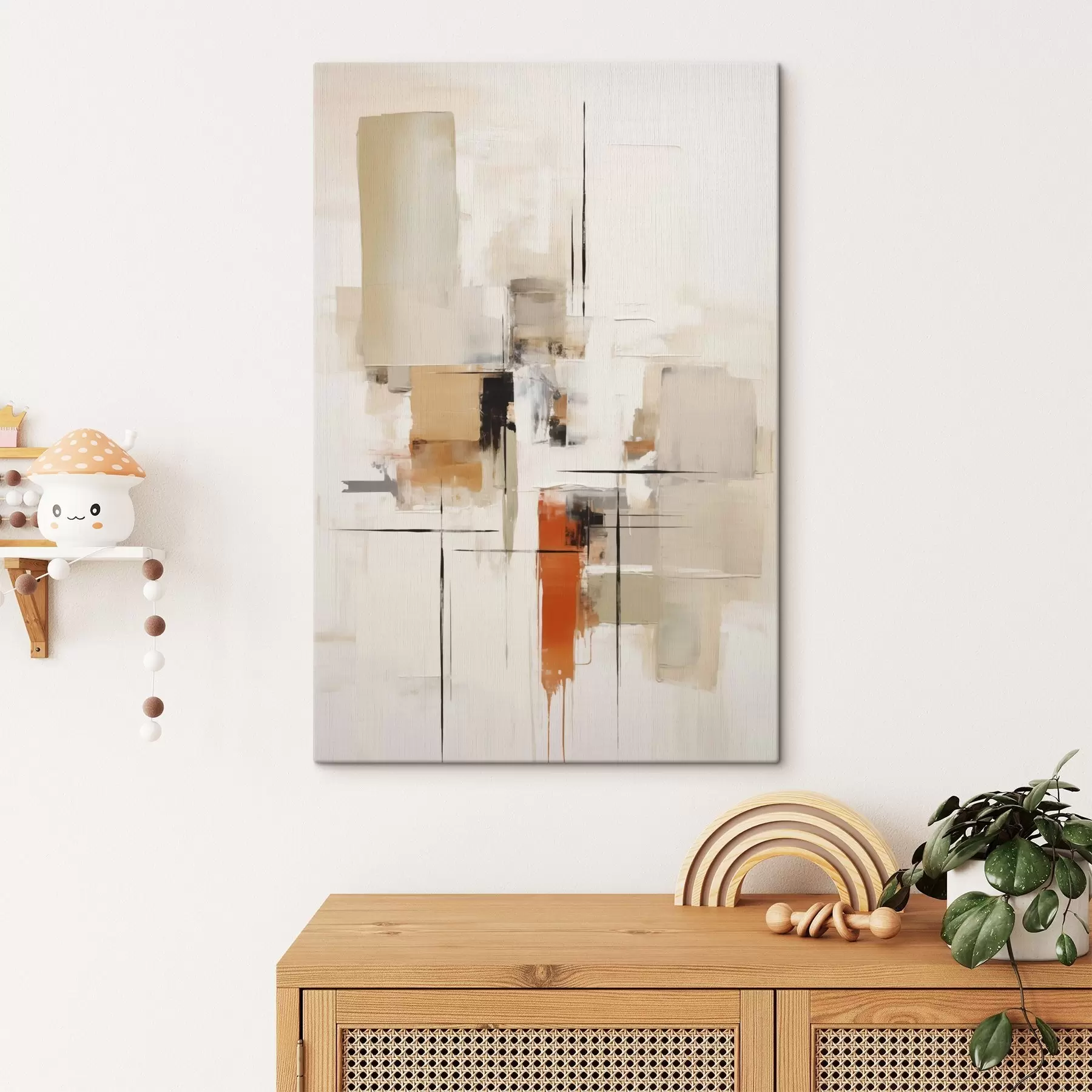 Quadro Segni ocra sull’avorio nr. s50847