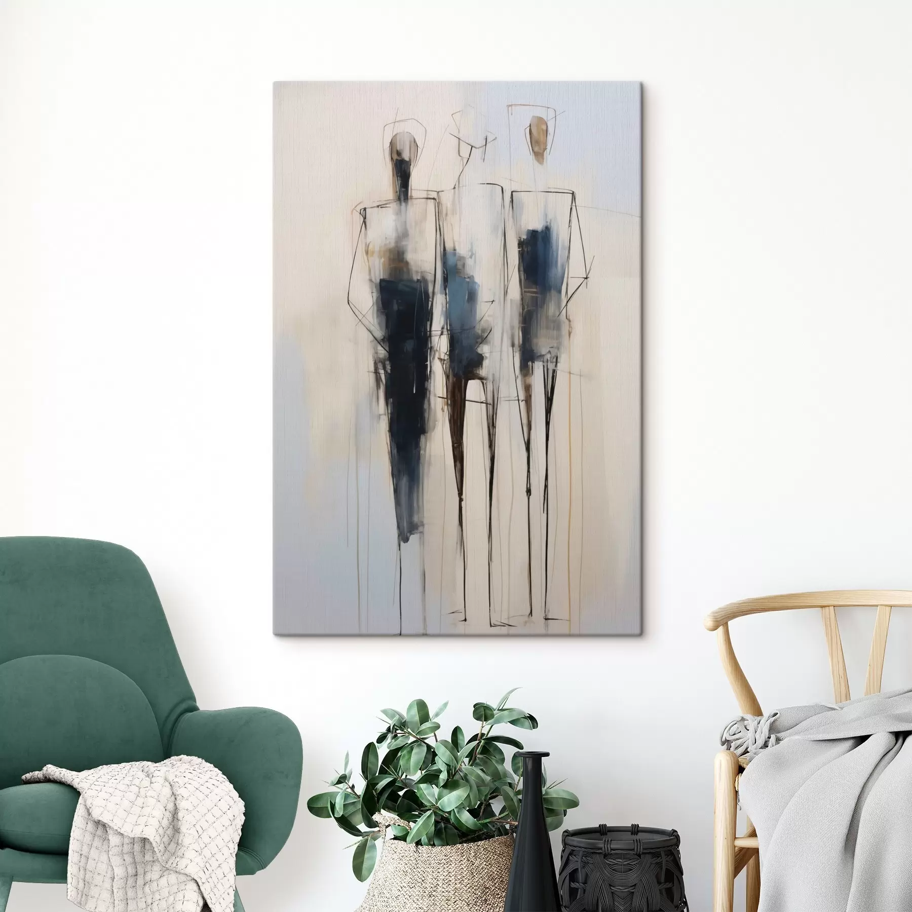 Quadro Silhouette astratte, imitazione della pittura nr. s50850