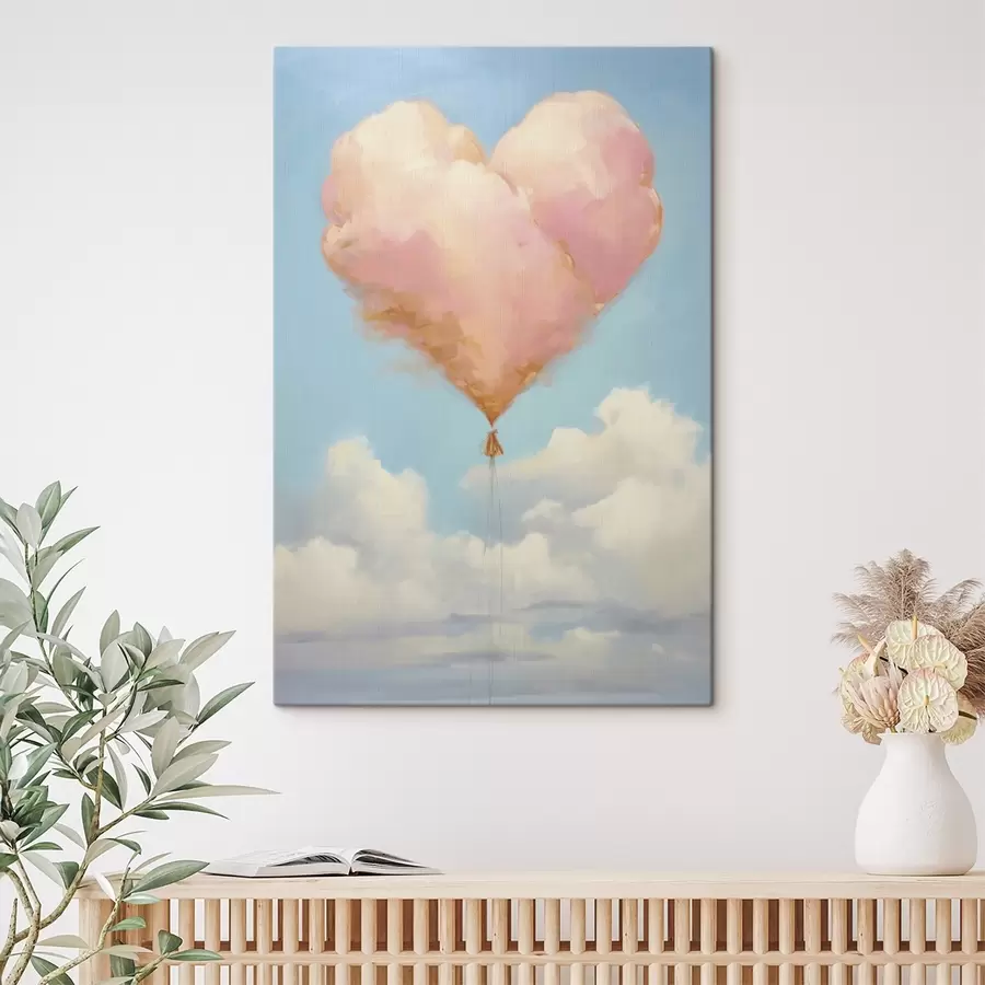 carta da parati Nube a forma di cuore, stile pittorico imitativo nr. s50853