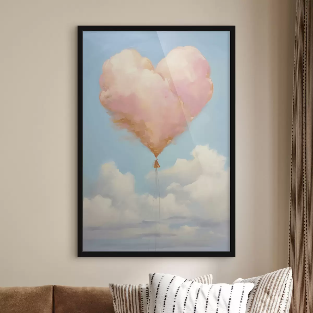 Poster Nube a forma di cuore, stile pittorico imitativo f50853