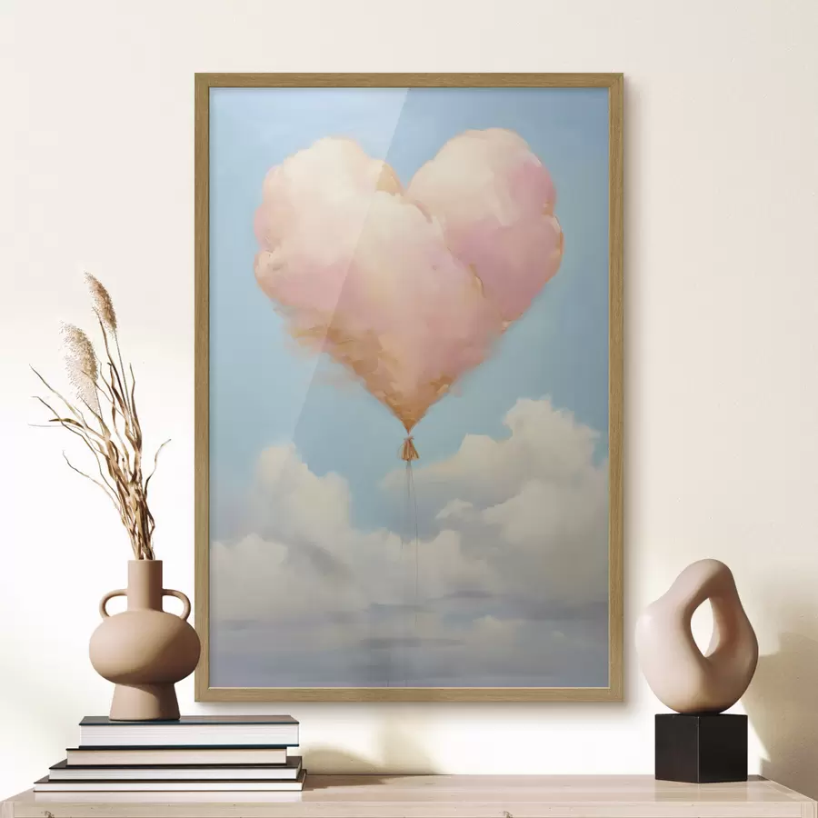 carta da parati Nube a forma di cuore, stile pittorico imitativo nr. f50853