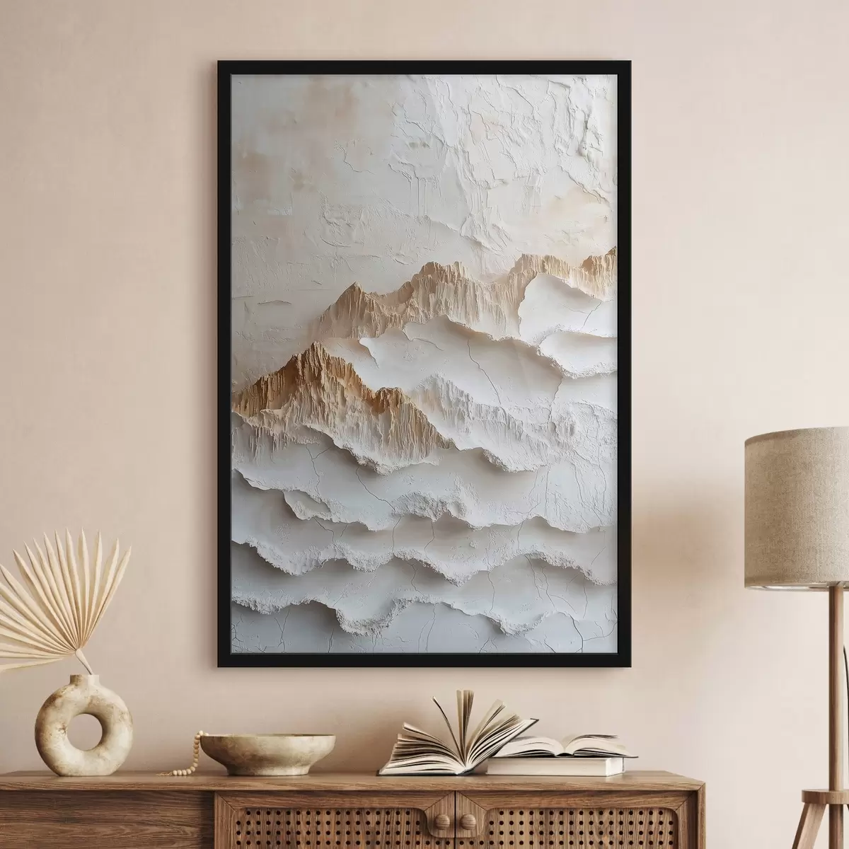 Poster Picchi beige con texture f50737