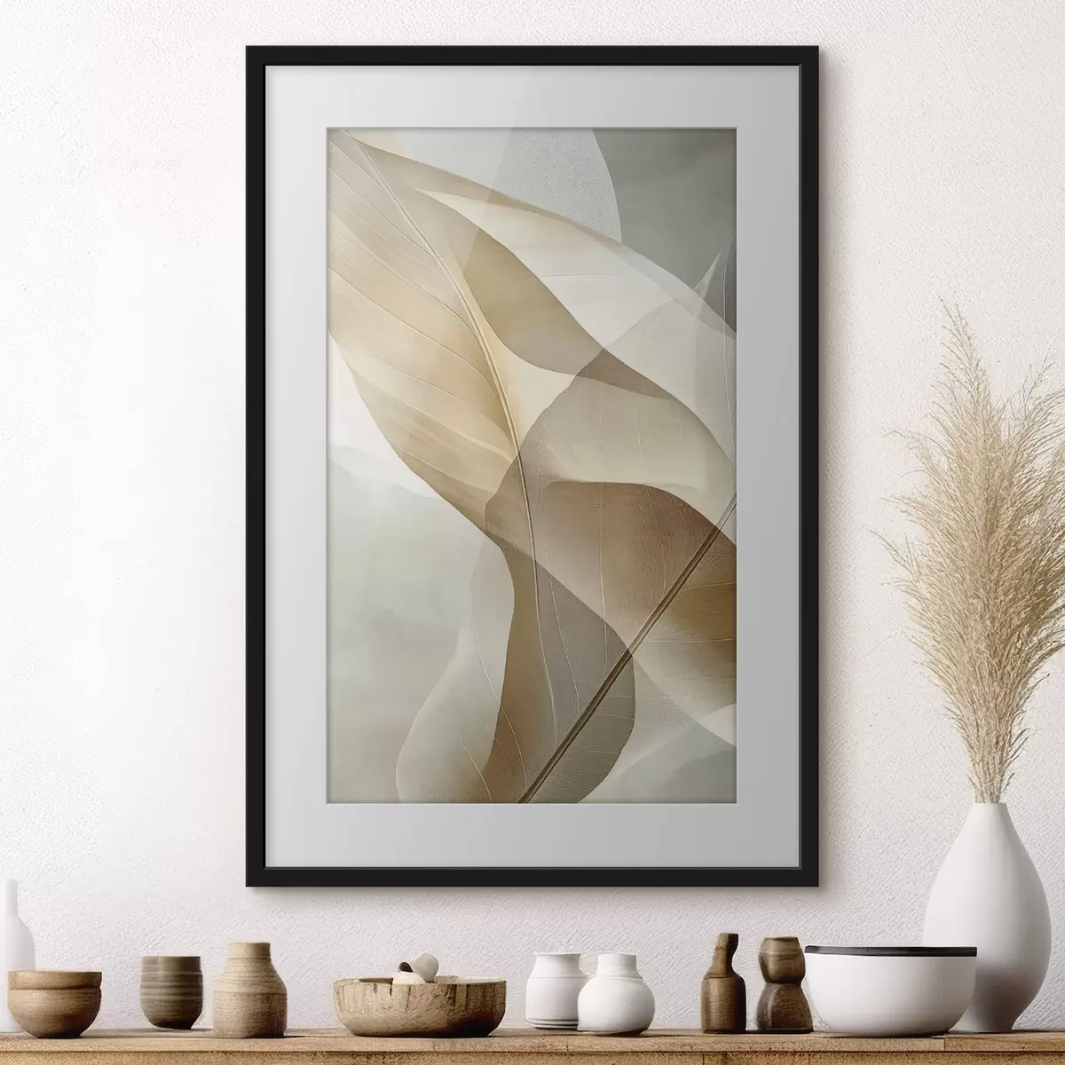Poster Curve di seta e ambra f50739