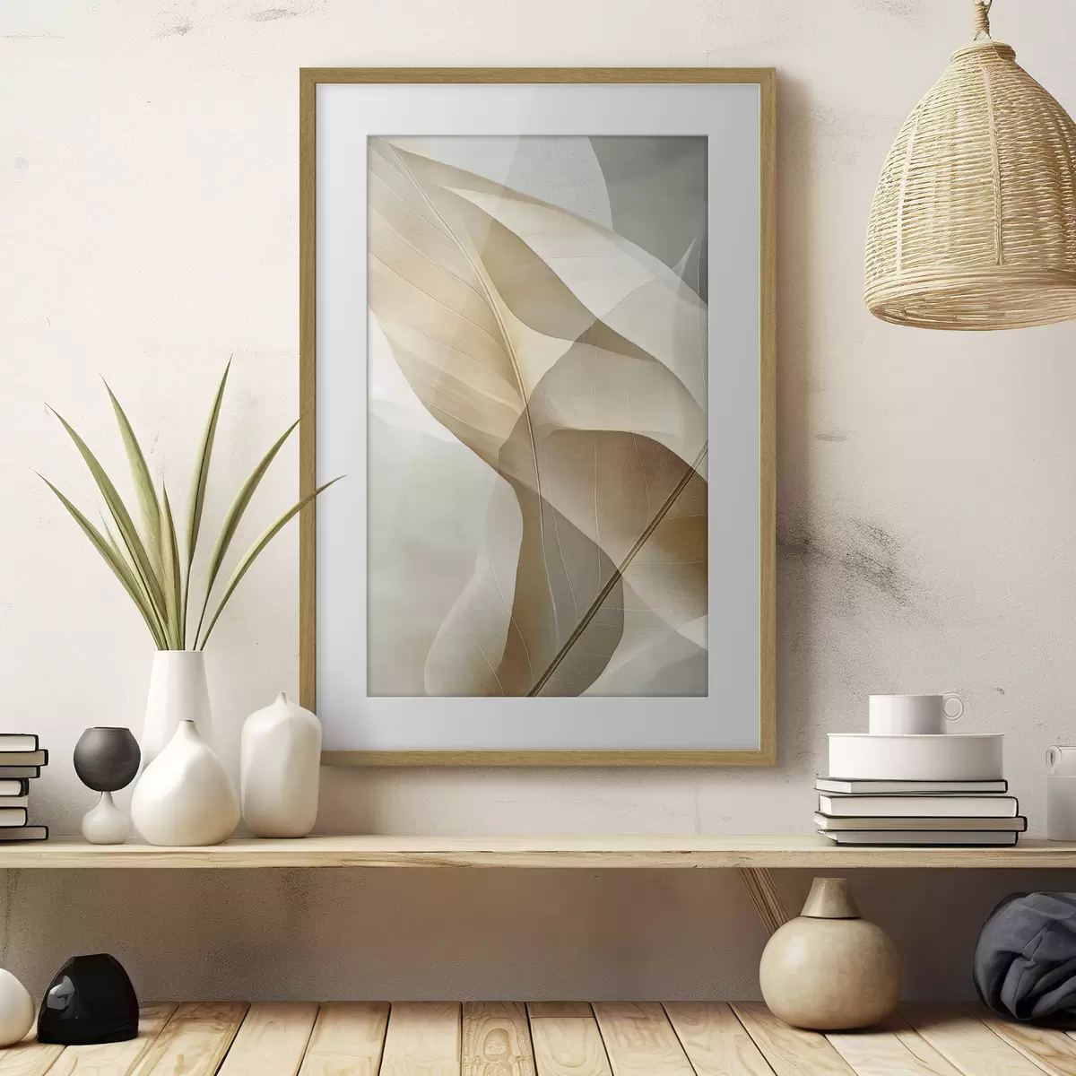 Poster Curve di seta e ambra f50739