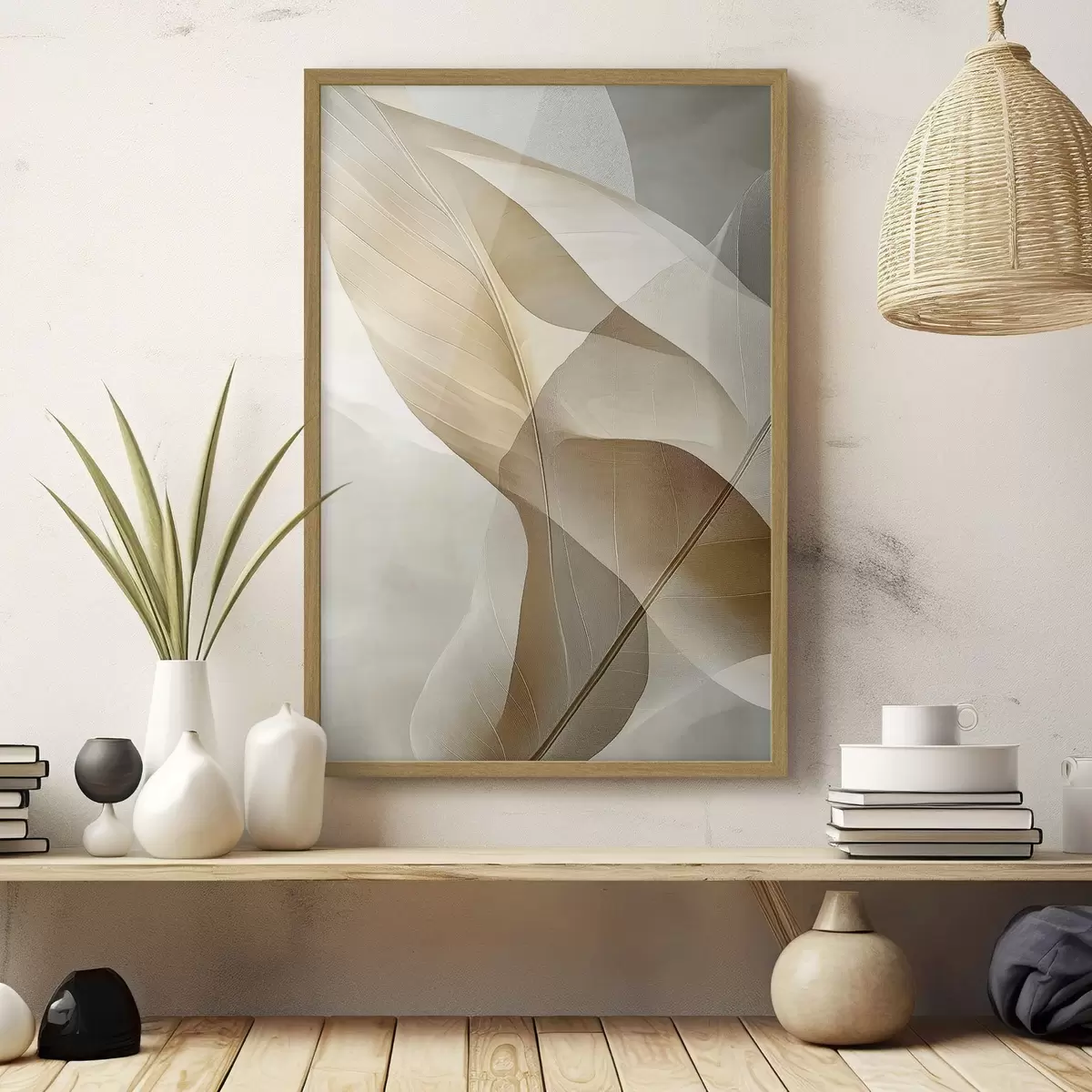 Poster Curve di seta e ambra f50739