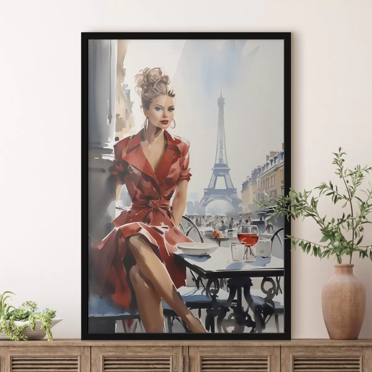 Poster Sagoma parigina alla Torre Eiffel f50746