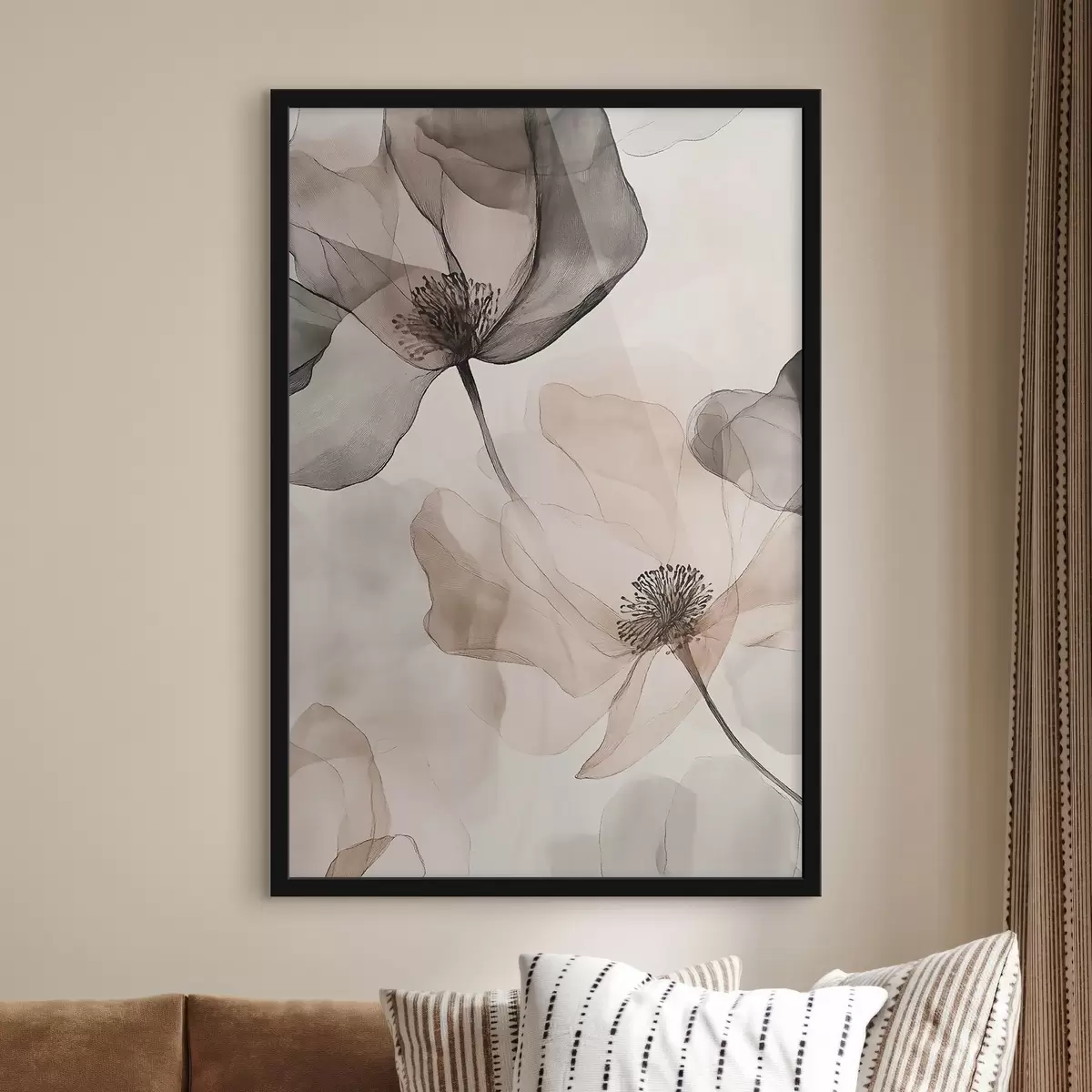 Poster Fiori traslucidi nella foschia f50750