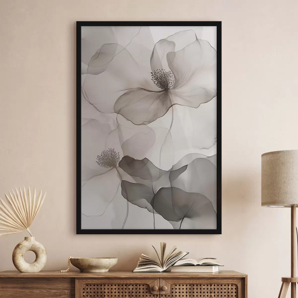 Poster Motivi floreali trasparenti f50752