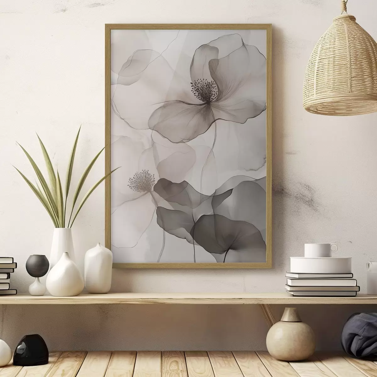 Poster Motivi floreali trasparenti f50752