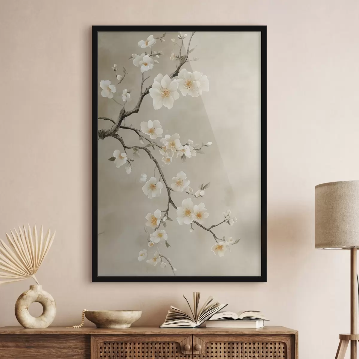 Poster Rami bianchi in fiore f50758