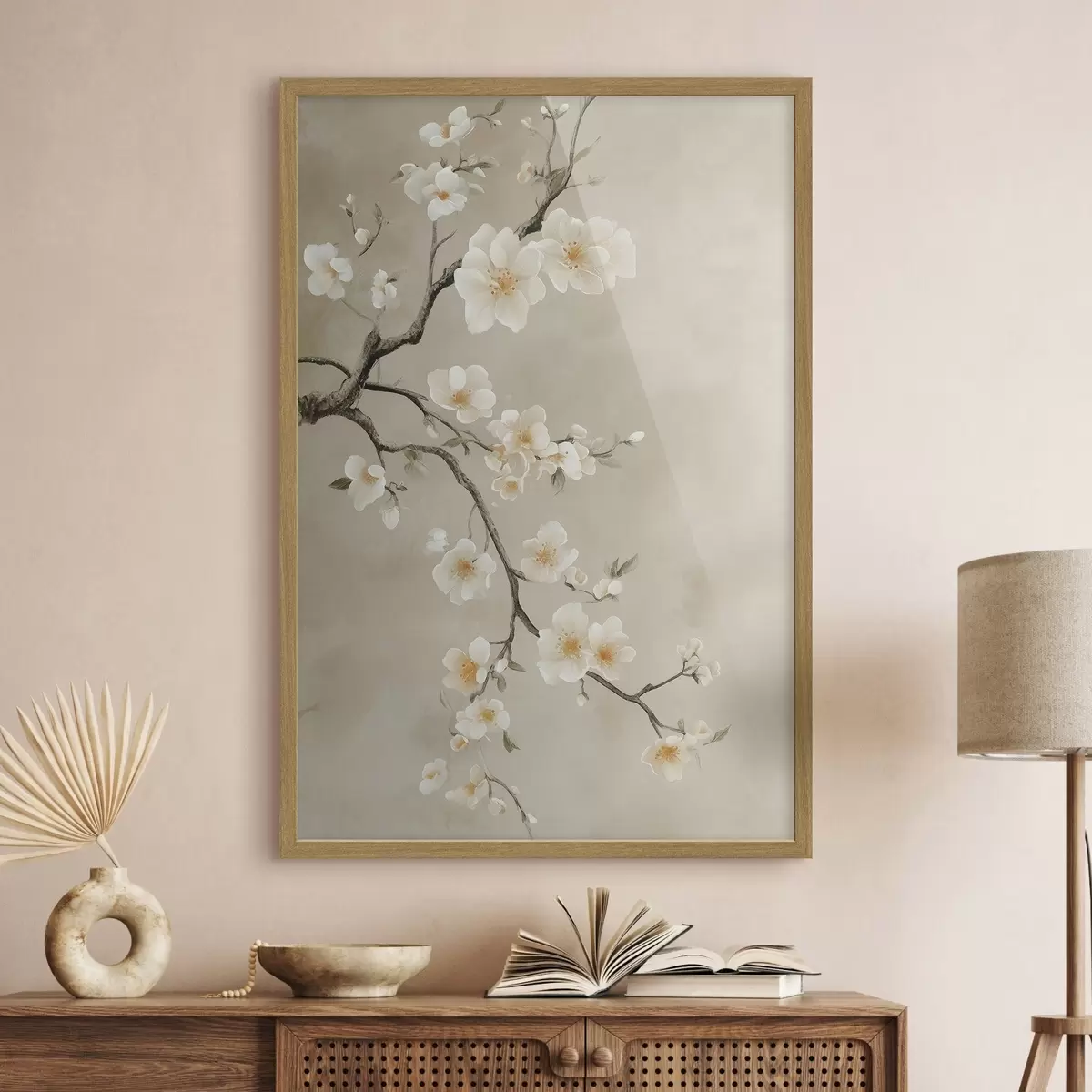 Poster Rami bianchi in fiore f50758