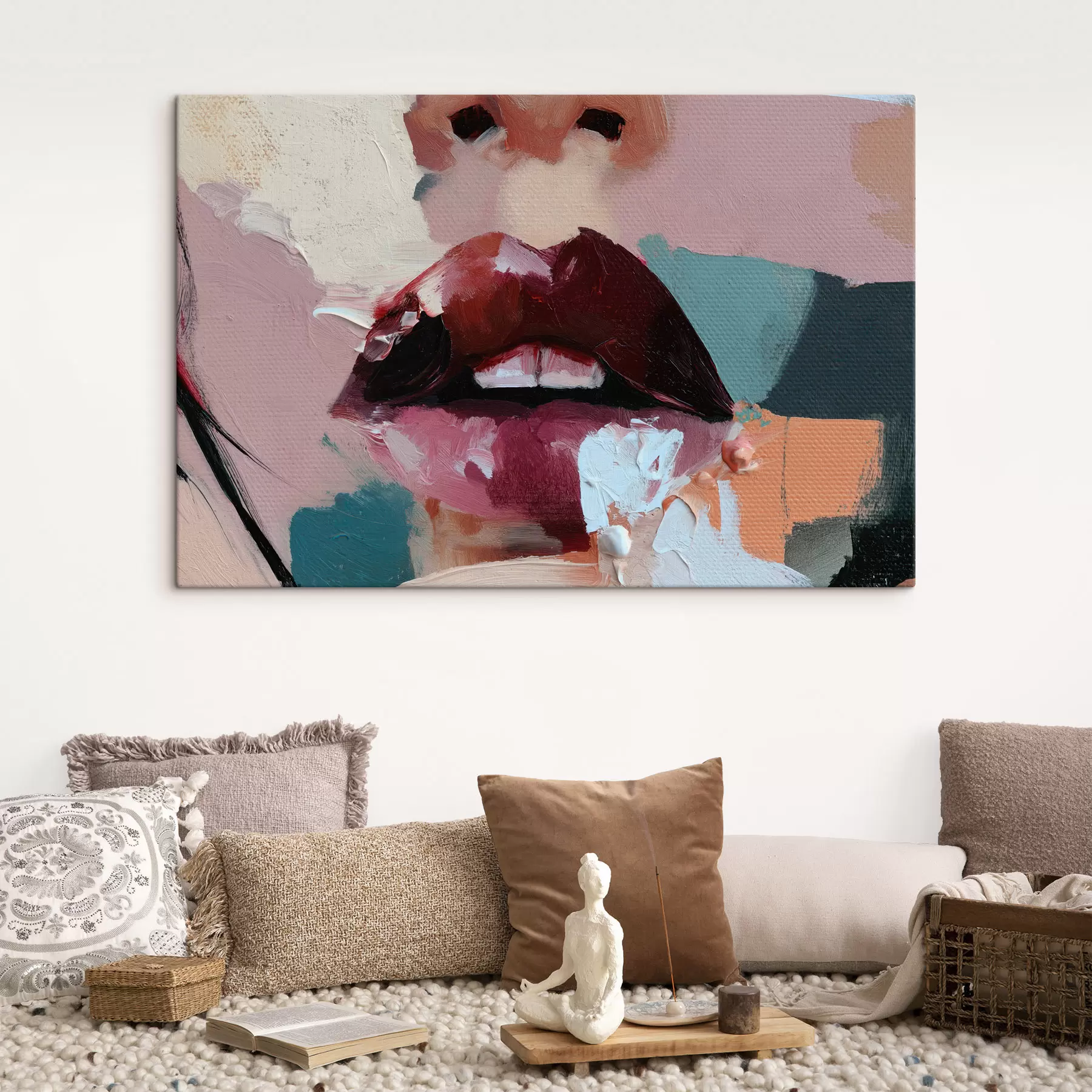 Quadro Labbra scarlatte a pennellate nr. s50896