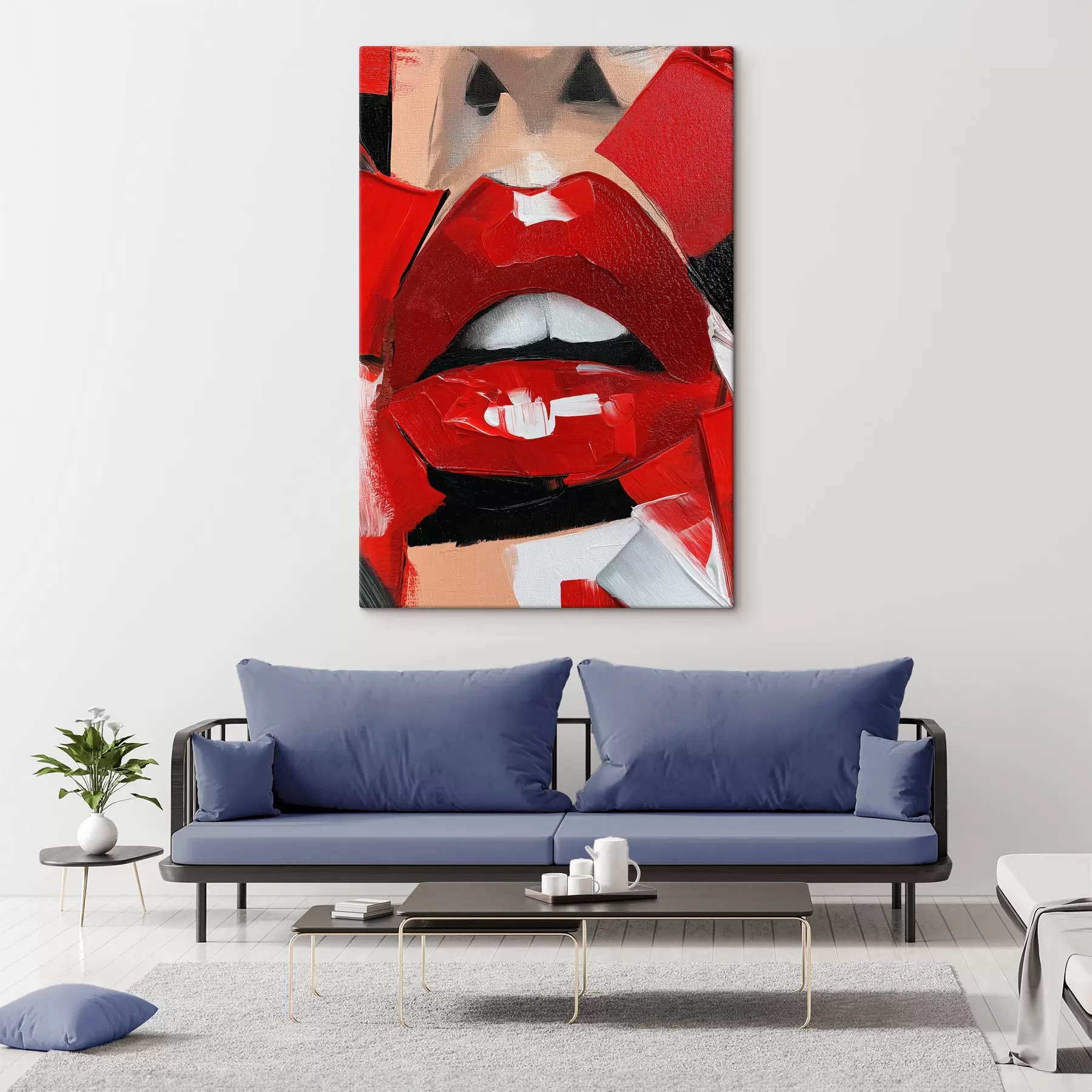 carta da parati Labbra rosse, rossetto rosso nr. s50897