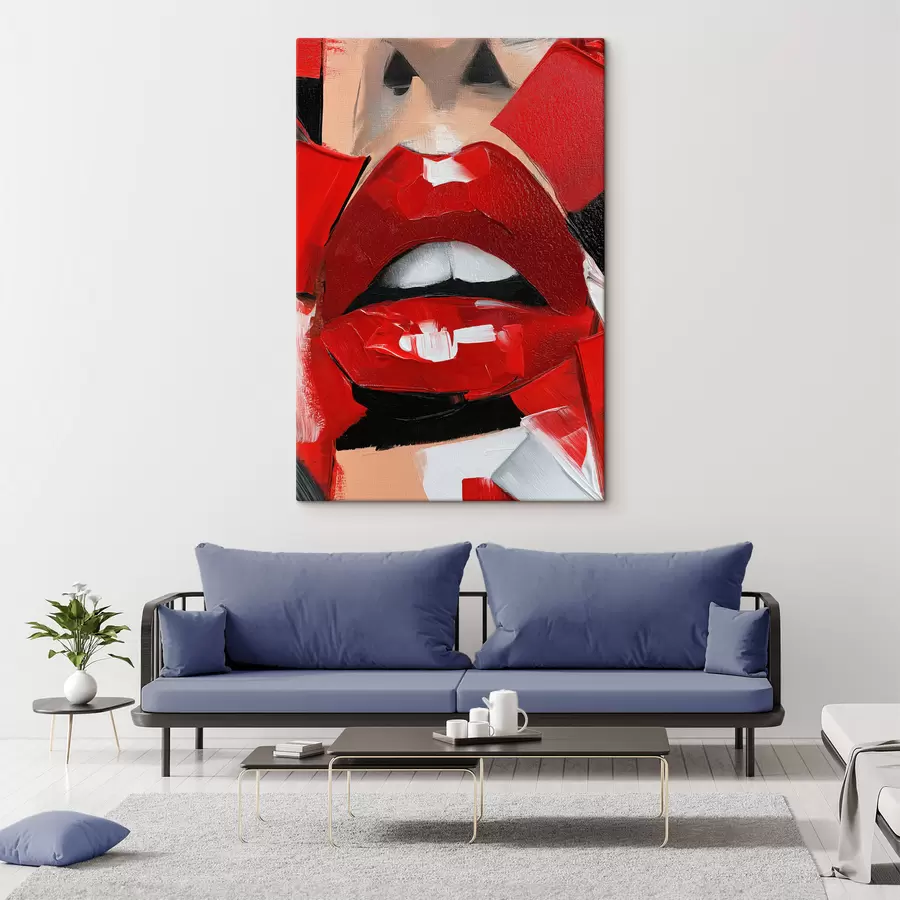 carta da parati Labbra rosse, rossetto rosso nr. s50897