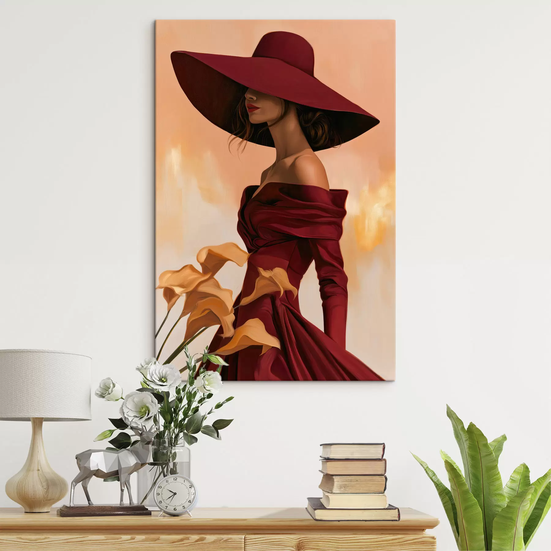carta da parati Donna con il cappello nr. s50903