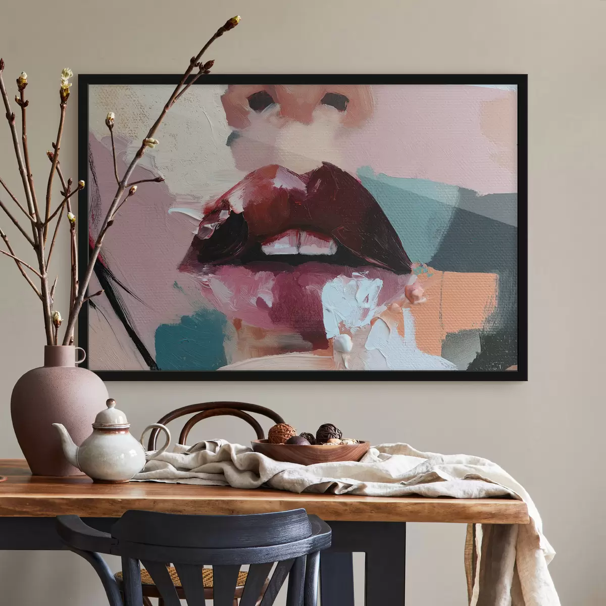 Poster Labbra con il rossetto f50896