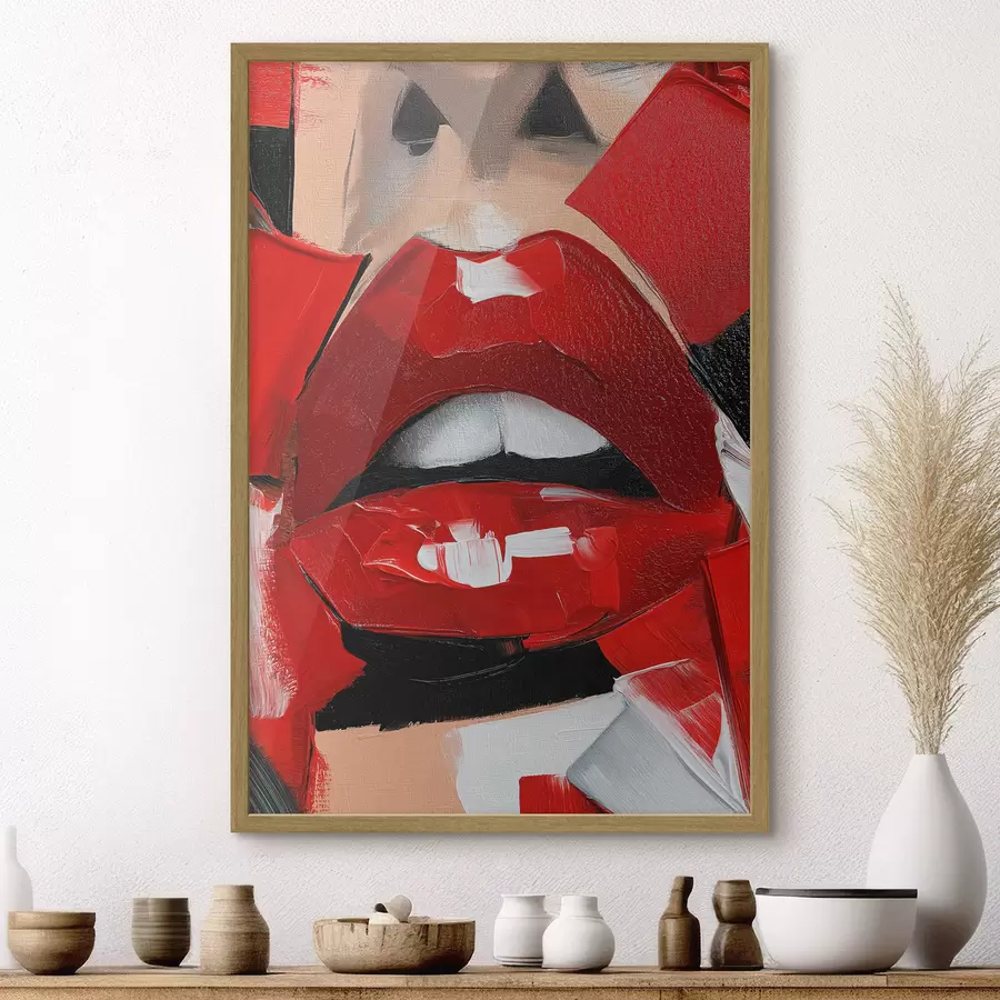 carta da parati Labbra rosse, rossetto rosso nr. f50897