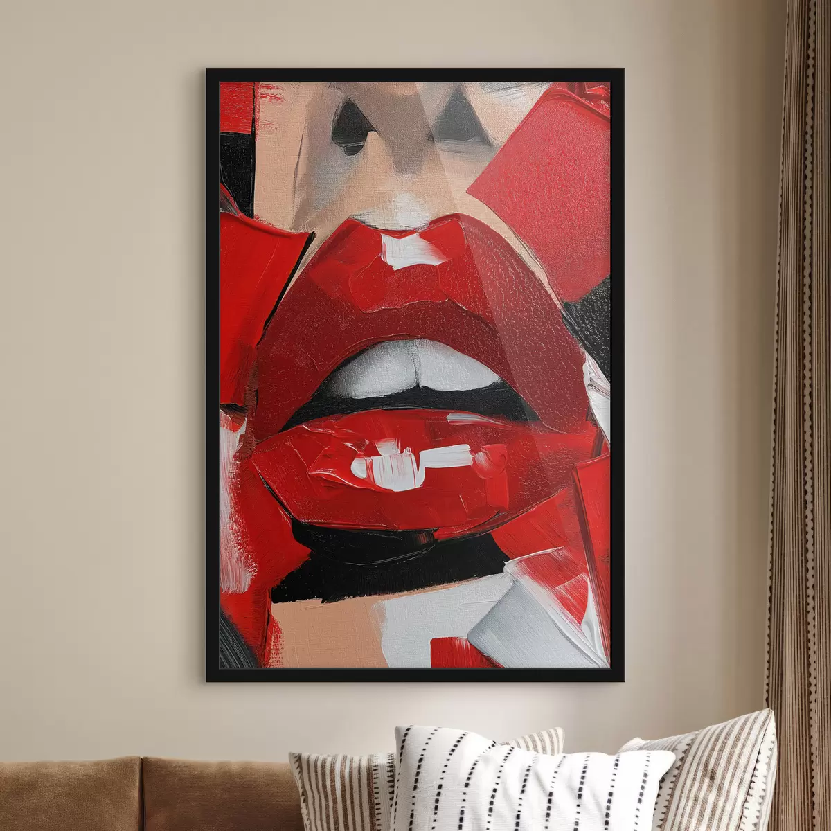 Poster Labbra rosse, rossetto rosso f50897