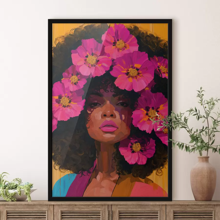 carta da parati Donna con fiori nr. f50902