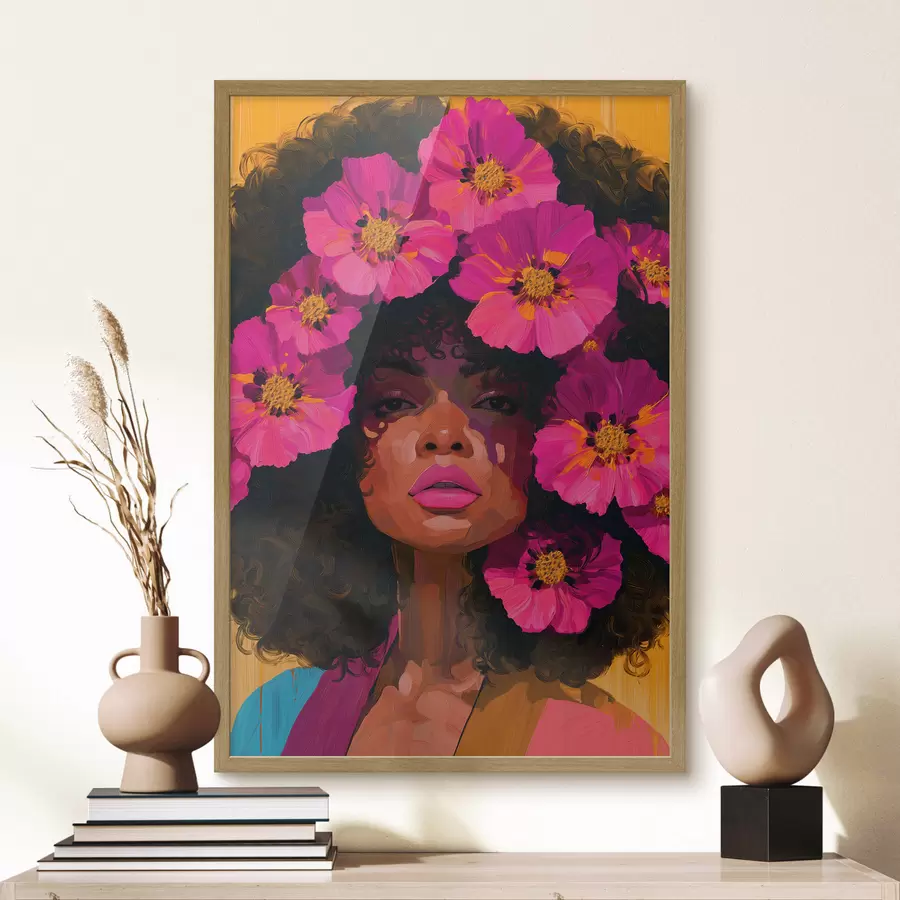 carta da parati Donna con fiori nr. f50902