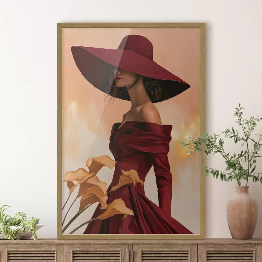 carta da parati Donna con il cappello nr. f50903
