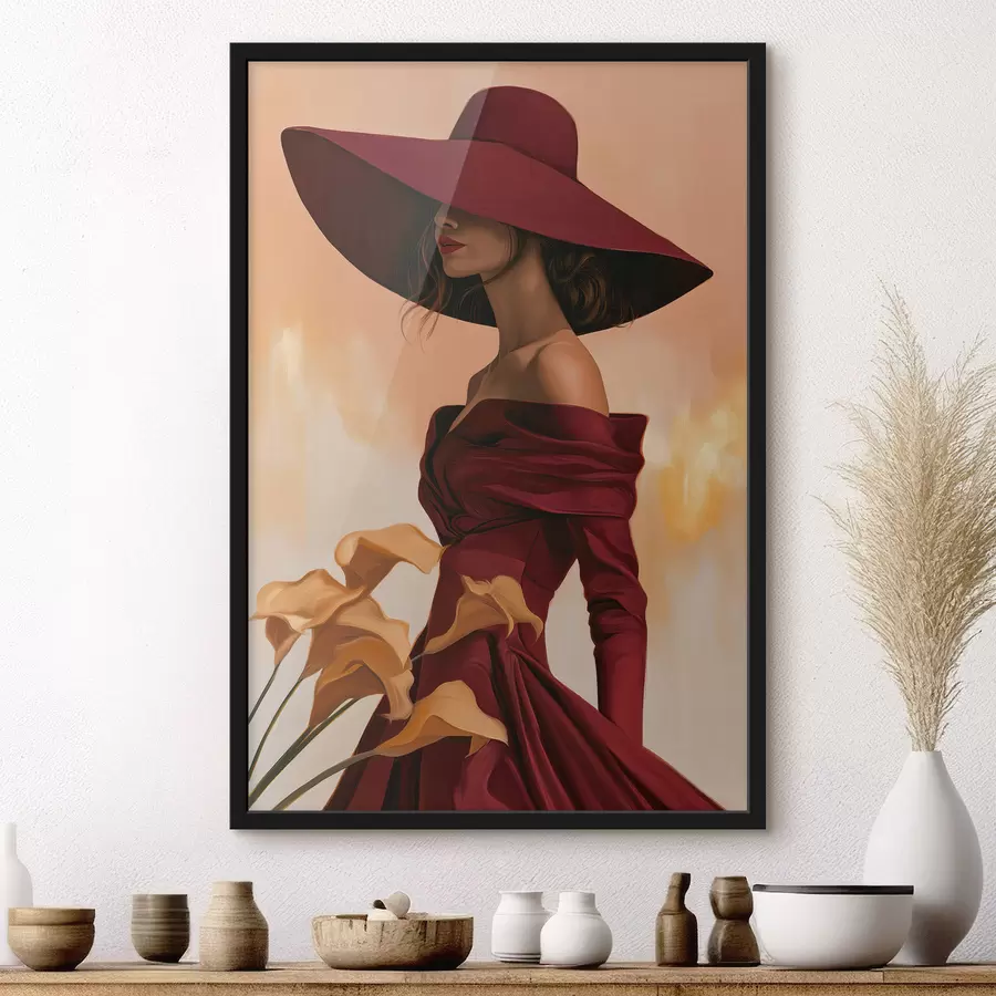 carta da parati Donna con il cappello nr. f50903