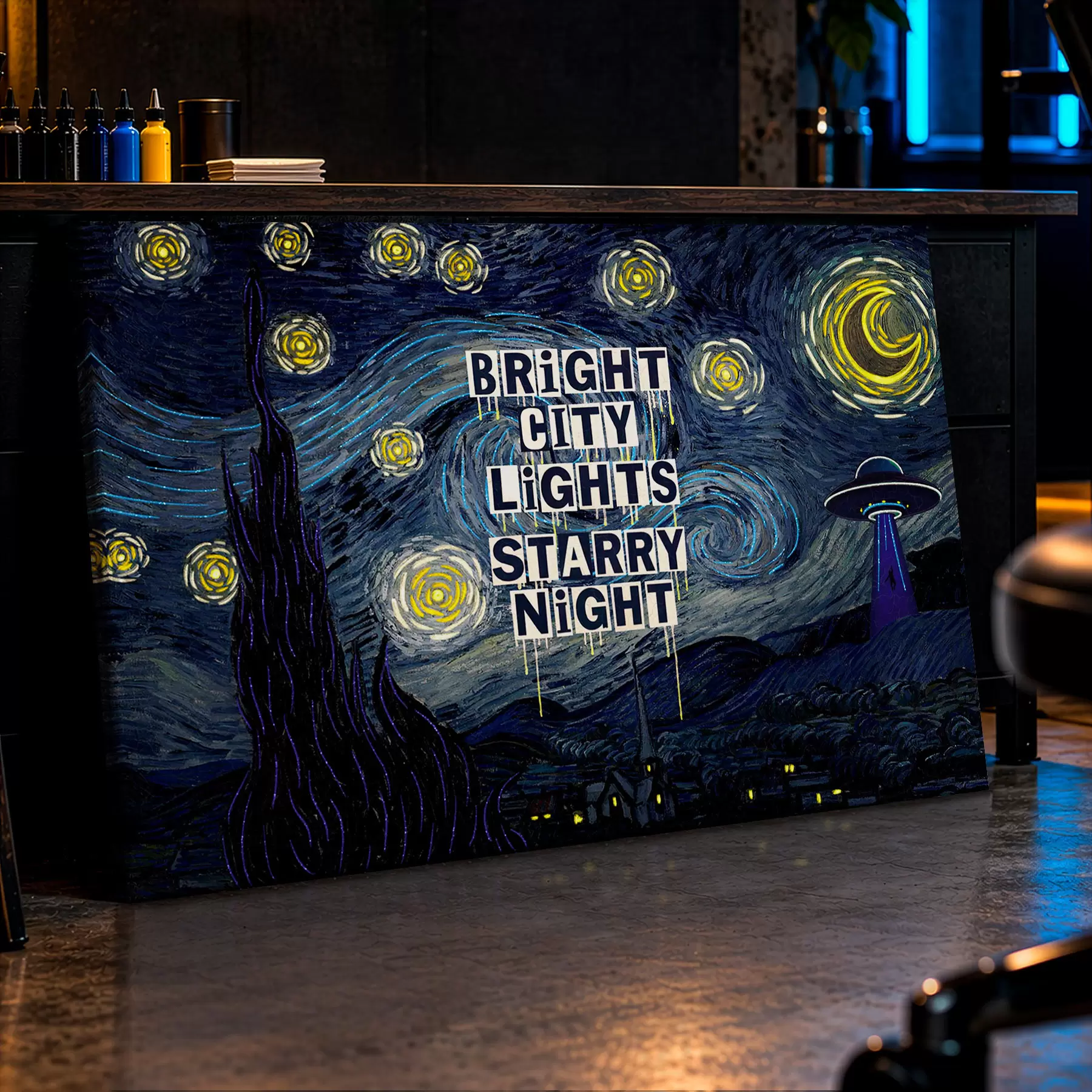 carta da parati La città illuminata dalle stelle nr. s50654